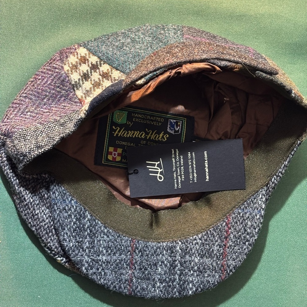 Kids Hanna Hats of Donegal, Ltd. Traditional Irish Flat Cap, Sz. L - Picture 4 of 12